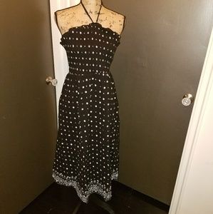 Patterned halter dress